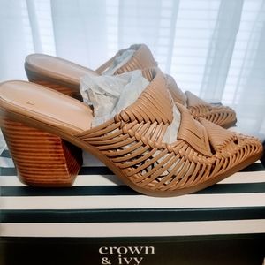 $FINAL PRICE Crown & Ivy Piper Mules Size 10